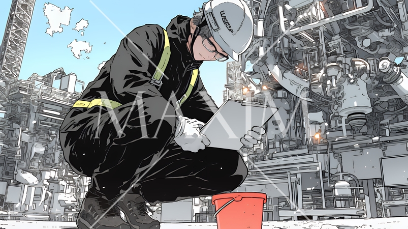 設備点検をする作業員