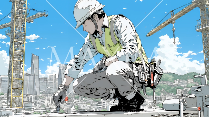 建築現場の作業員