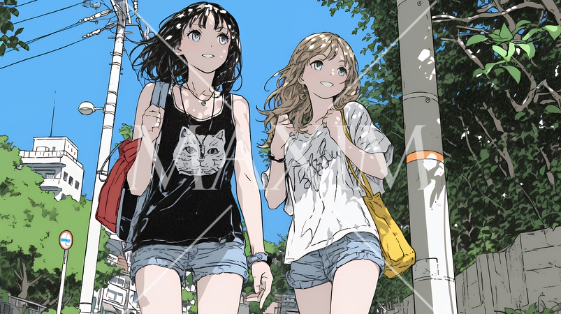 キャミソール姿の若い女性  /  Young Woman in a Camisole Top