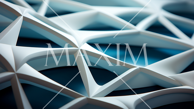 白色基調の立体的なジオメトリックな背景画像