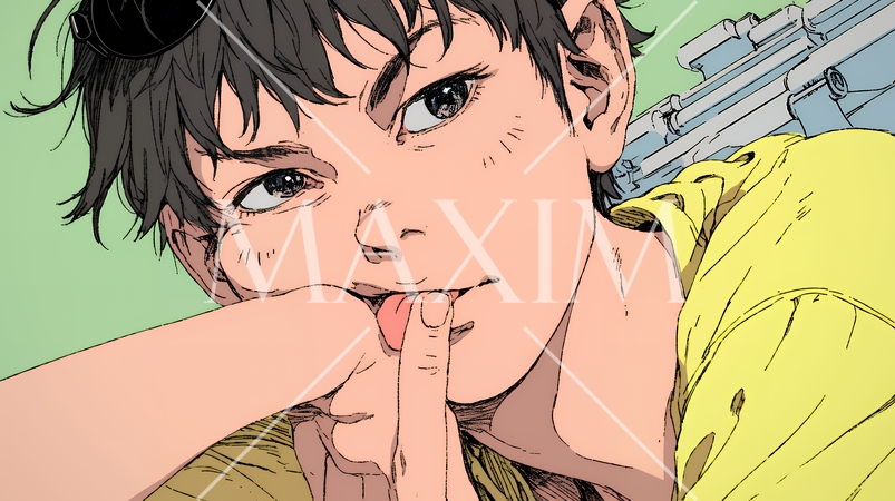 あっかんべー：舌を出して思いっきり相手を馬鹿にしている様子