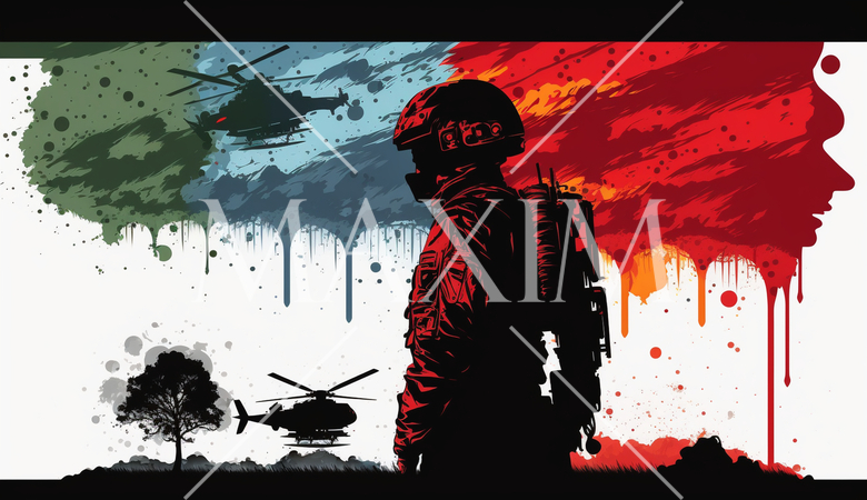 前線に赴く兵士のイメージ