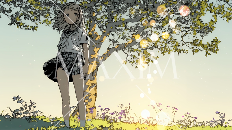 未来に向かって歩き出す女子高生