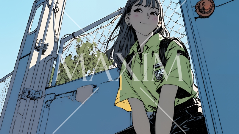 若い女性警備員