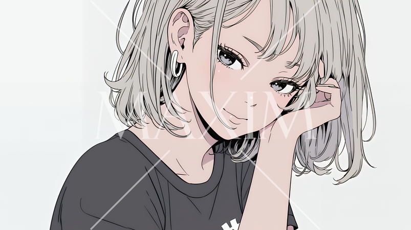 「ふーん、やるじゃない」と驚きと皮肉の混じった表情を見せる若い女性