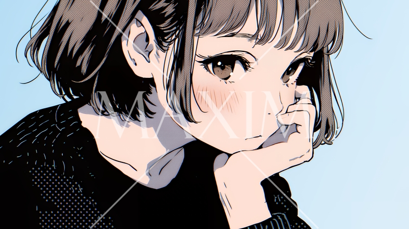 罪悪感に苛まれ、深く反省する若い女性