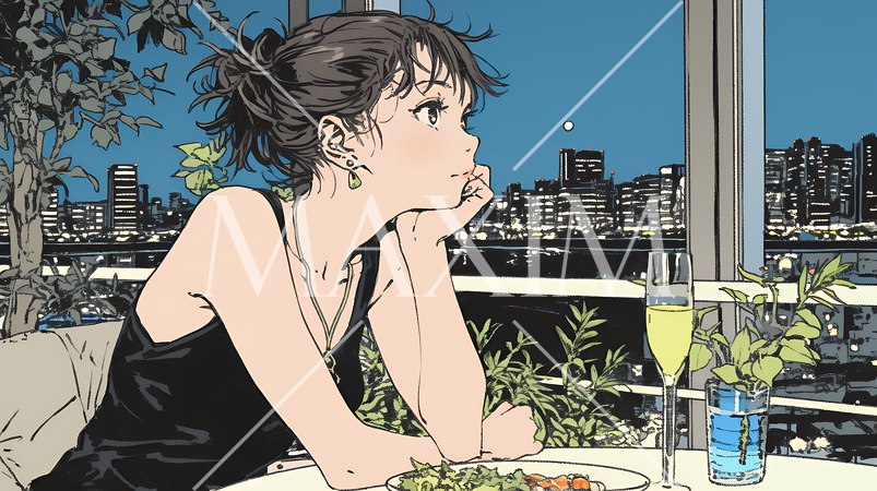 心配事があって食が進まない女性