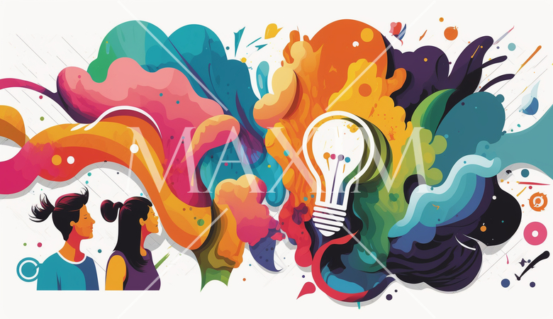 クリエイティブブレインストーミング：アーティスト、デザイナー、クリエイターのアイデア出し合い。6