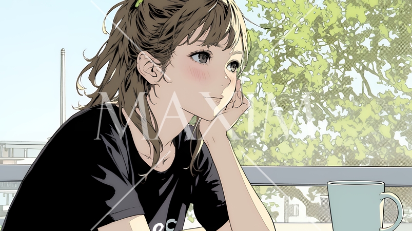 会議で発表している男性に魅了され、新しい恋の予感を抱いた若い女性