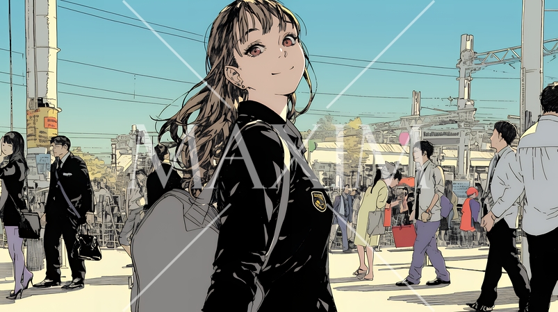 ビジネスフェアに参加しているビジネスウーマン