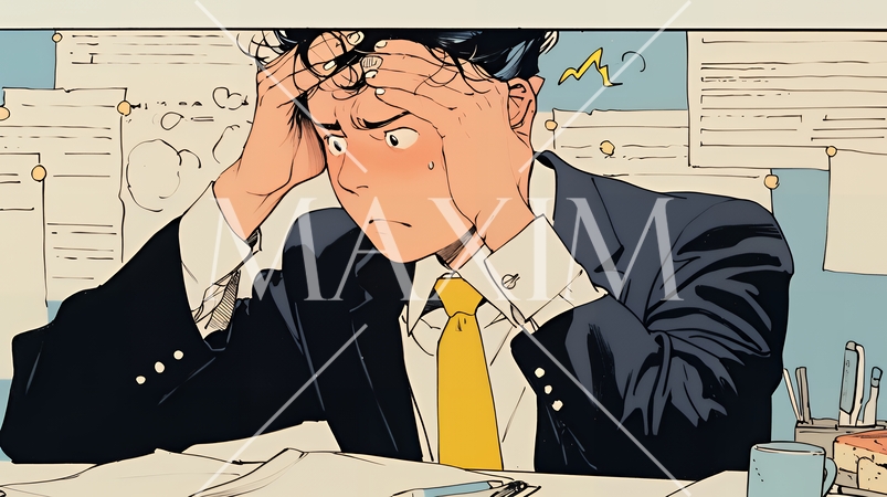 苦悩しているビジネスパーソン