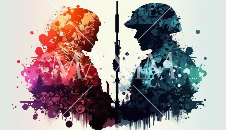 前線に赴く兵士のイメージ