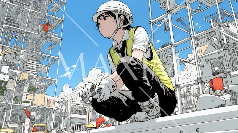 建築現場の作業員