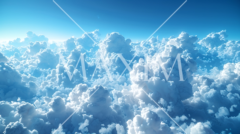 藍色の空と柔らかい積雲