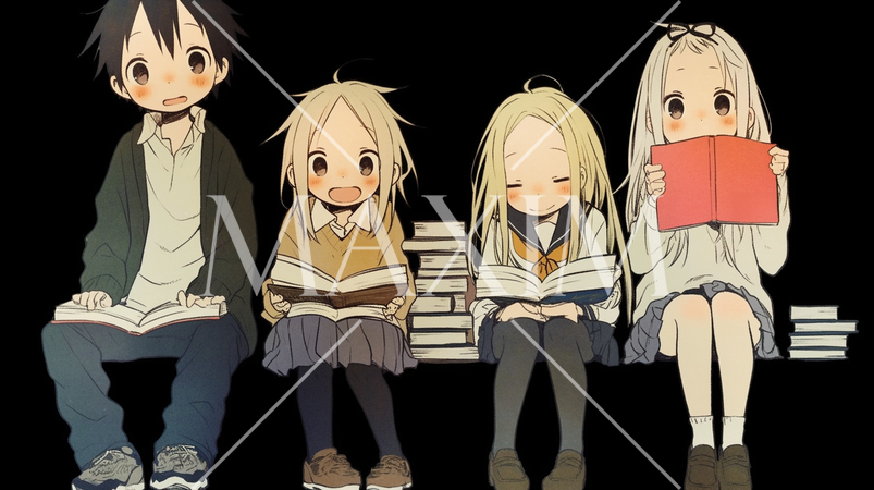 読書週間：子供たちが本をたくさん読んでいる