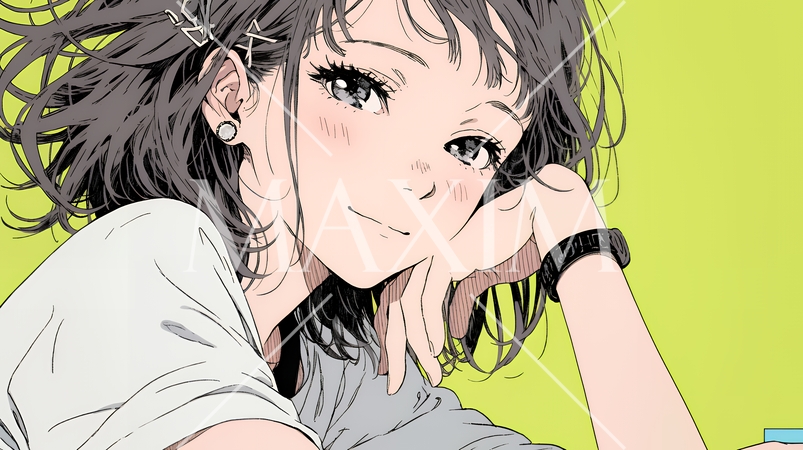 ポジティな気持ちが一杯で、笑顔一杯の若い女性：人と接するときに自然と微笑んだり、表情が柔らかい。