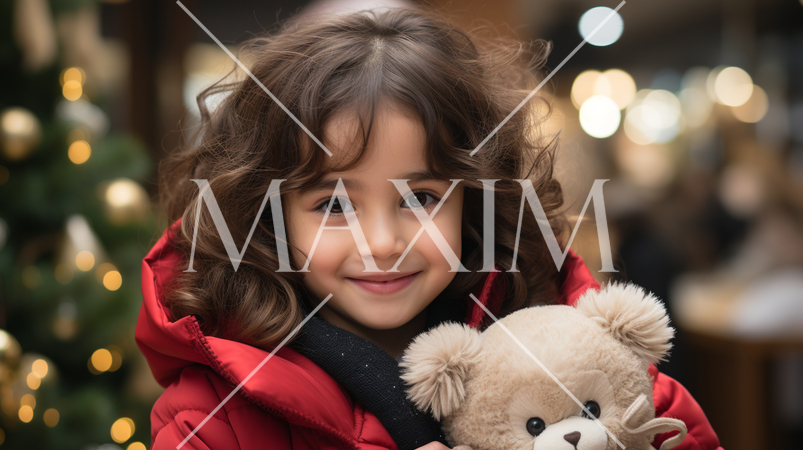 プレゼントをもらって大喜びの女の子