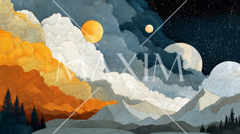 天文学のポスター用図版：宇宙論