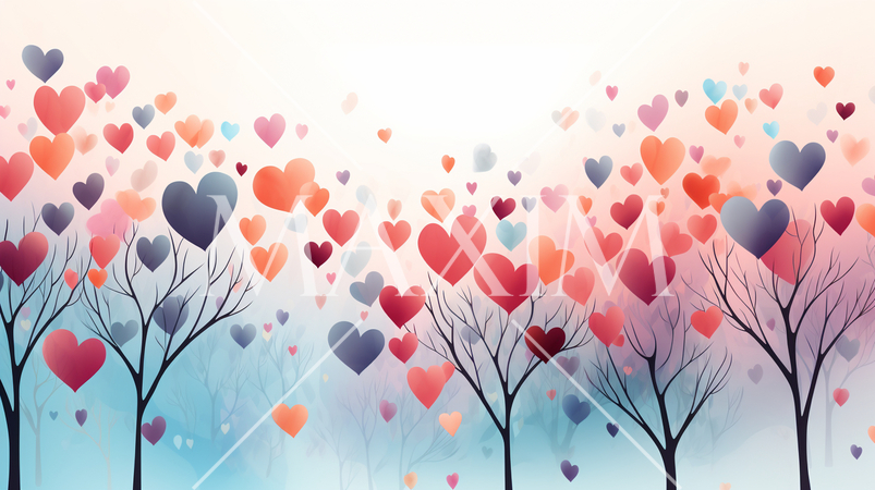 ハートがいっぱいの愛が実る木