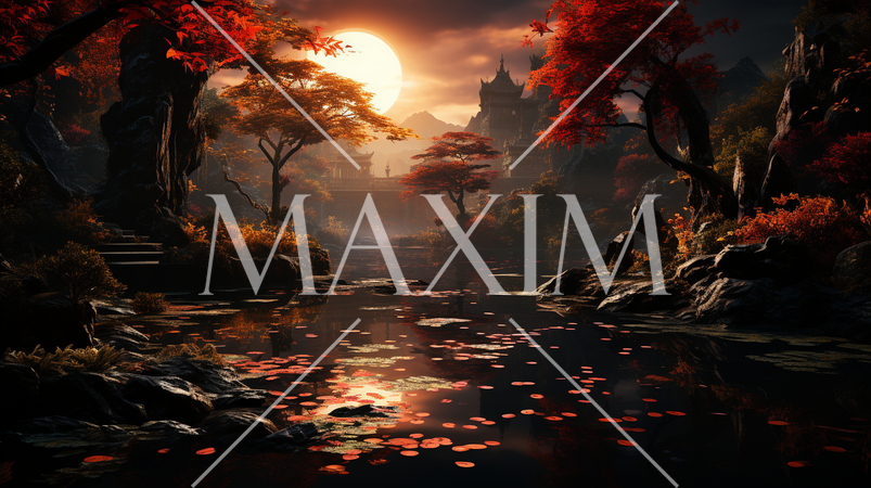 ファンタジーの世界を思わせる秋の風景、まるでゲームの舞台のようなファンタジックな雰囲気