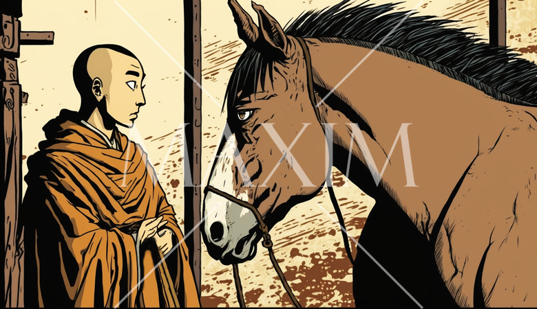 馬の耳に念仏：馬って意外におとなしく聞いてくれますよね。