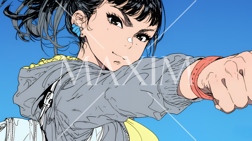 フィストバンプ（グータッチ）をしようとしている若い女性