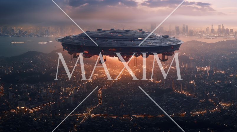 宇宙からの侵略者が大都市上空にやってきた