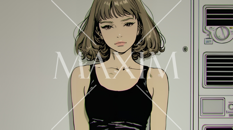 つまらなそうな顔をしている若い女性