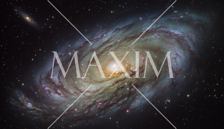 アンドロメダ銀河から見た天の川銀河の想像絵