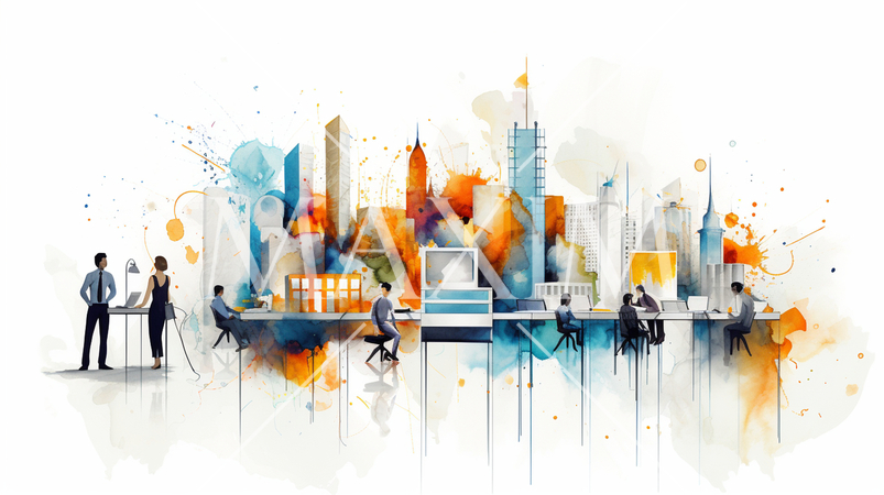 ビジネスシーンの手書き風表現