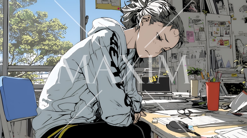 学校でイジメられ、気落ちしている女子高生