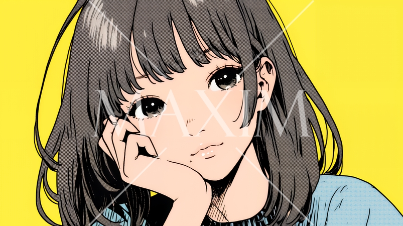 苦笑いをしている女性（気まずさ、困惑、自嘲、内なる葛藤を抱えて）