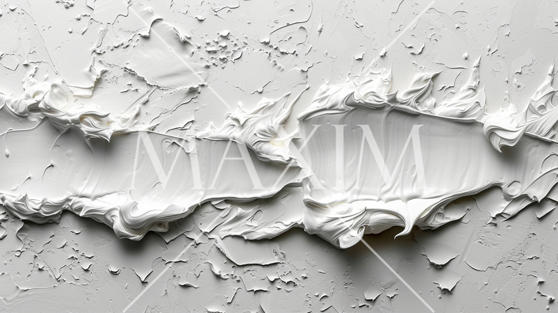 白地に白い油絵の具を盛り付けた背景イメージ