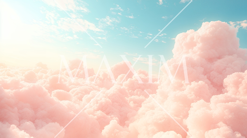 夕日に照らされる赤と黒の雲のイメージの背景