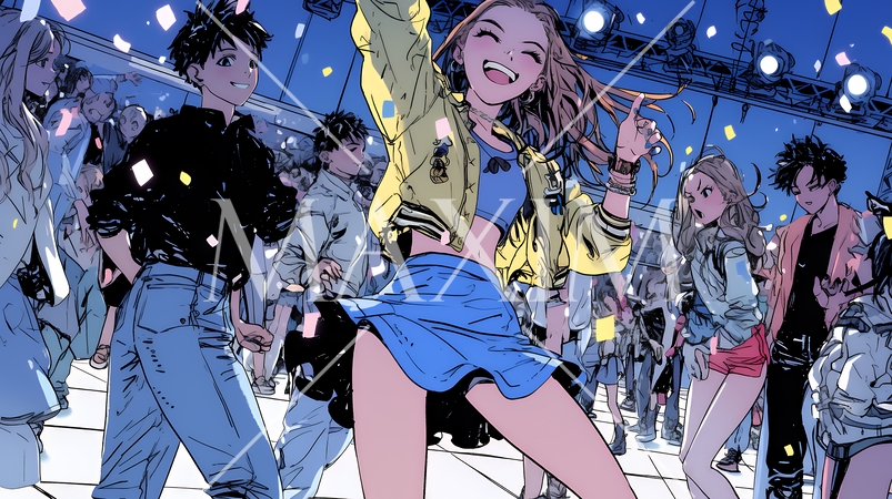 クラブで踊っている若者たち