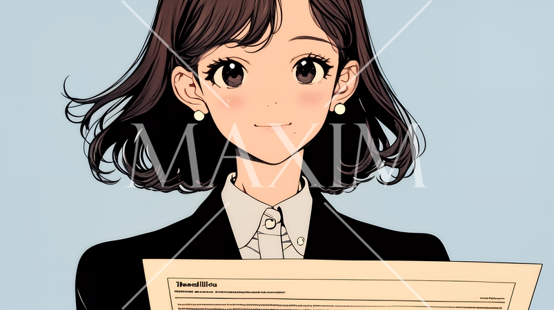 書類を確認するビジネスウーマン