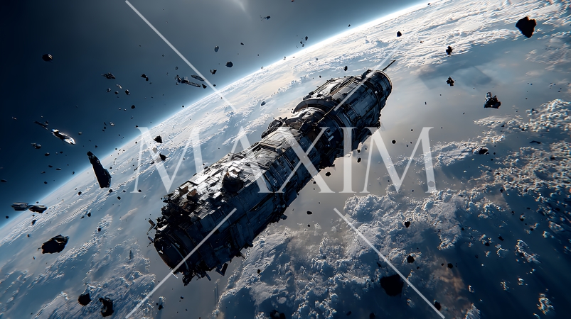 デブリと衝突して破損した人工衛星