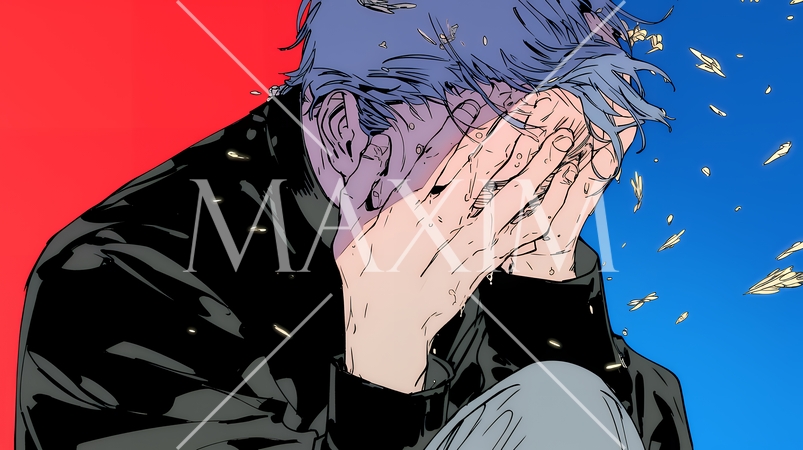 泣き崩れている男性