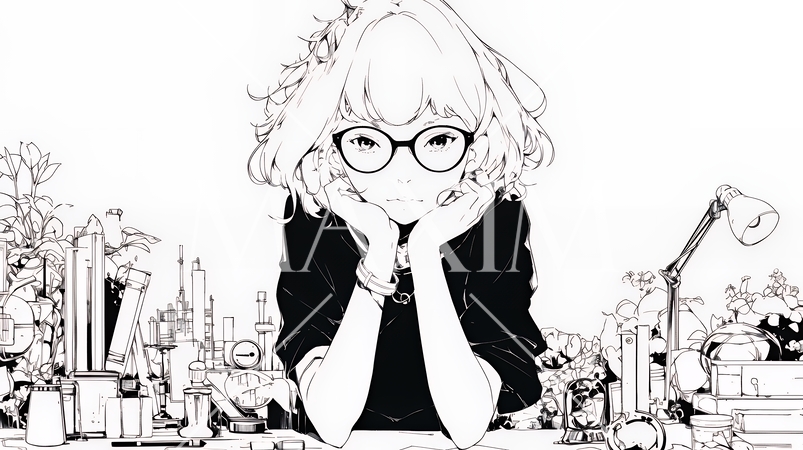 悟りの瞬間：人智では越えられない自然の摂理を知った瞬間（シンプルな色使い）