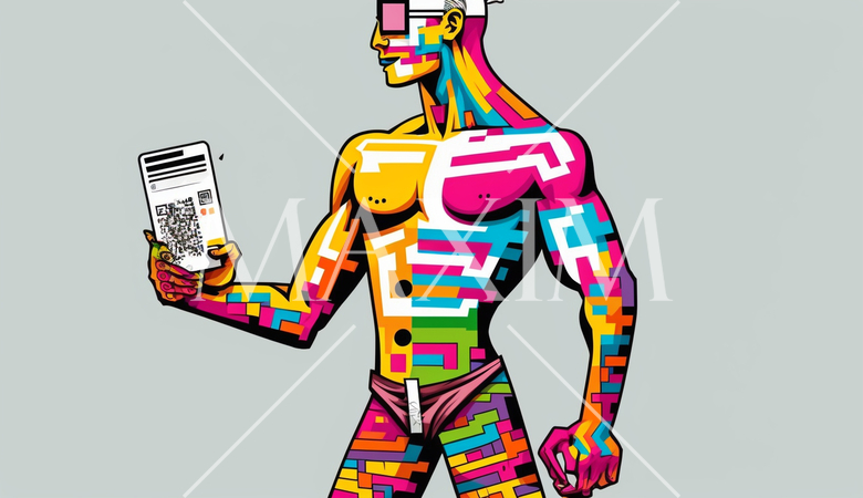 人間版QRコード（QRコードみたいに平板な人）：AI・デジタル思考人間