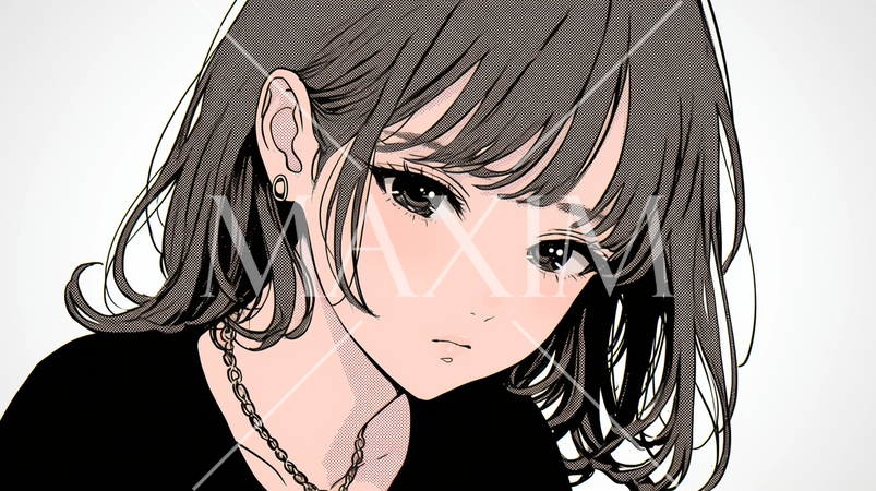 不機嫌そうな顔をしている若い女性