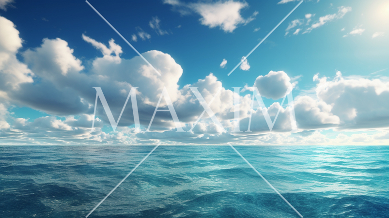 海と空の背景イメージ精緻CG