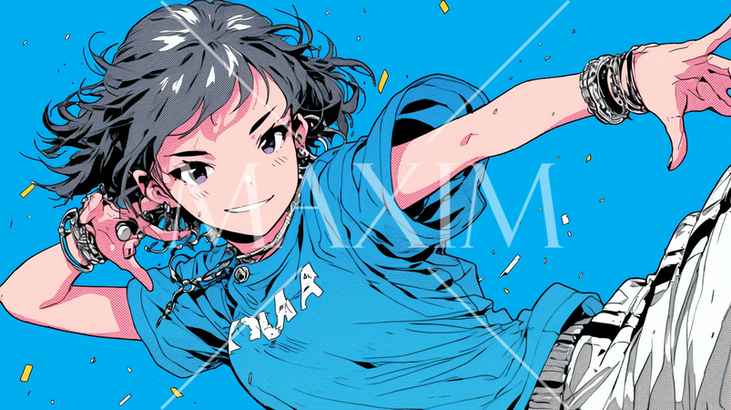 ブレークダンスを練習中の若い女性