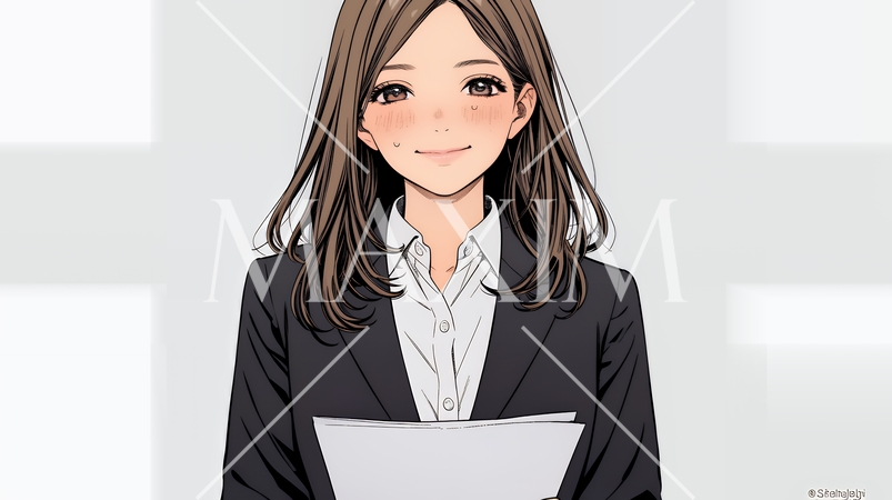 書類を確認するビジネスウーマン