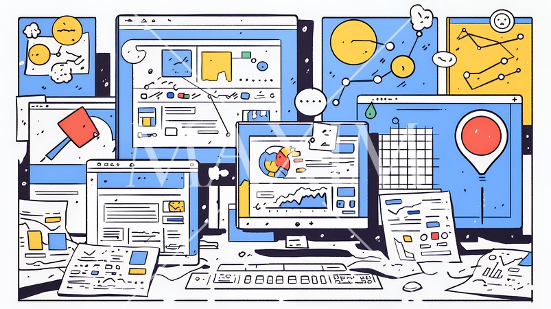 DX・AI・クラウドで進むデジタルトランスフォーメーション｜データネットワークのビジネスコンセプト