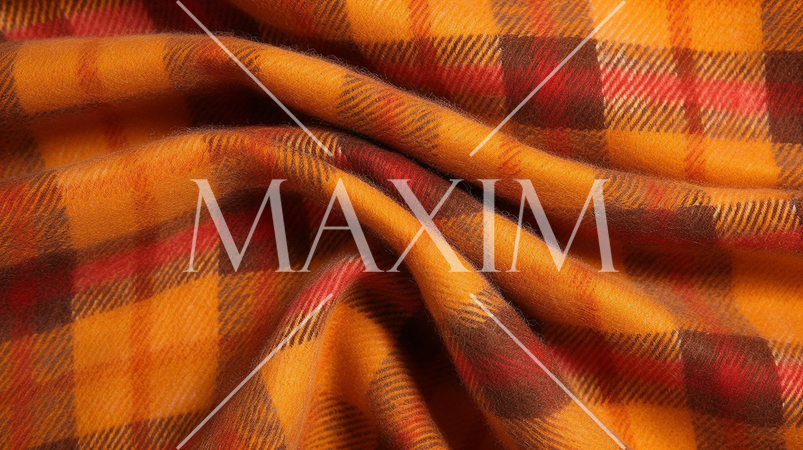 チェック柄のウール生地の背景画像：精緻CG画像