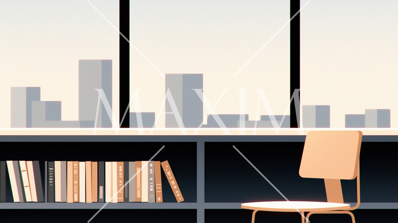 会社の資料室から眺めた外の景色