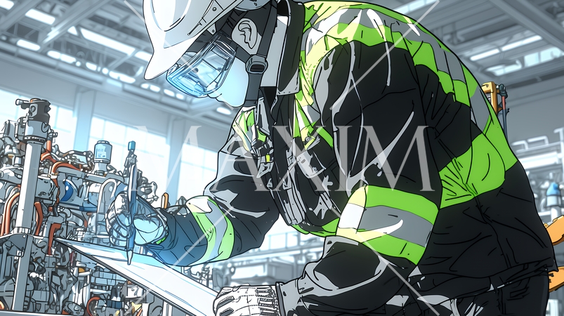 設備点検をする作業員