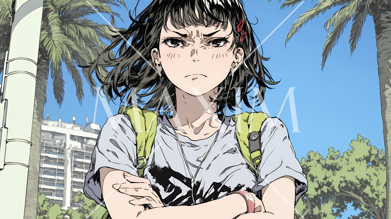 Noという表現を思いっきり顔に表しているる女性