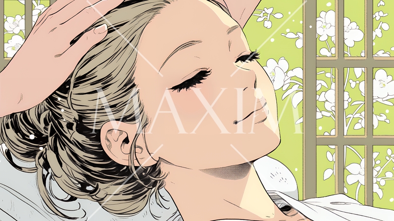 リゾートスパでエステ・マッサージを受けている女性